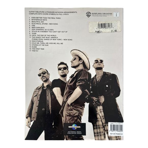 U2 The Best of 1990–2000 Guitar Tab Songbook Tablature + Lyrics - Picture 2 of 3